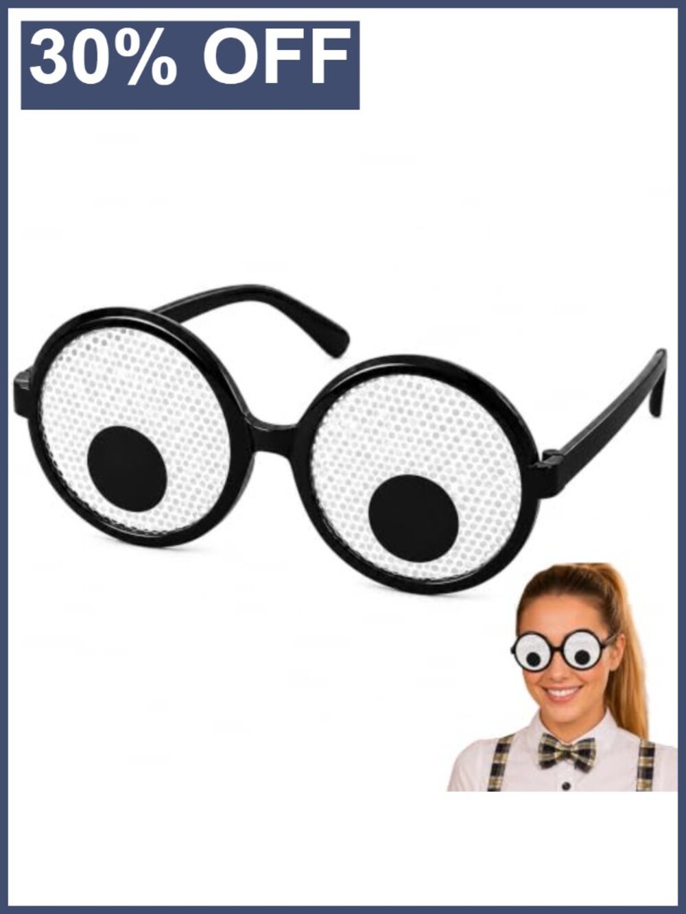 Googly Eye Glasses Funny Eyeball Costume Accessory Halloween Party Photo Booth